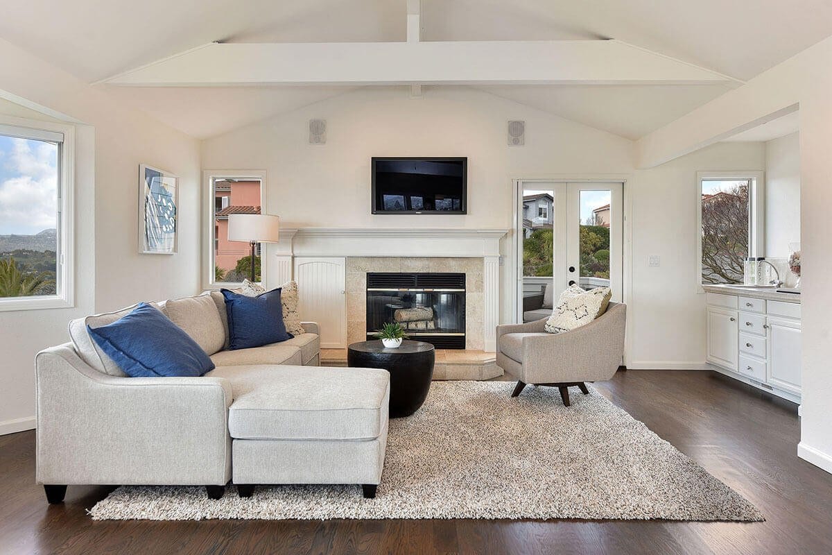 Living room after Compass Concierge staging